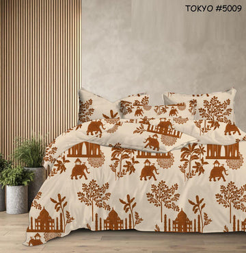 WSOKO 100%.PREMIUM COTTON..TC.400.SUPAR KING SIZE 108x108 BEDSHEET 2PILLO 3P SET MULTI COLOUR