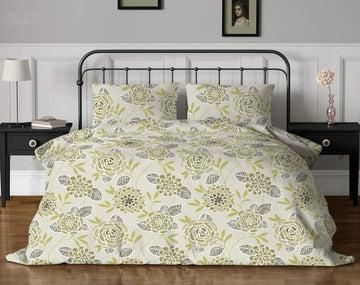 WSOKO PREMIUM COTTON. 100%.COTTON TC 400.SUPAR KING SIZE 108x108 BEDSHEET 2PILLOW  3P SET MULTI COLOUR
