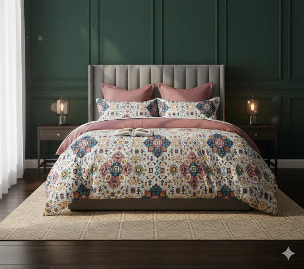 wsoko,premium, cotton 400tc, bedsheet super king size,108x108 3p set